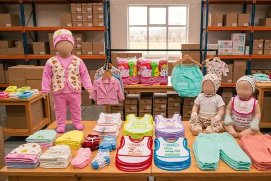 Exhibición de ropa para niños: conjunto verde, polos, camisas a cuadros, pantalones y uniforme de baloncesto Magic en tienda