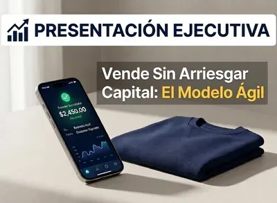 Composición ejecutiva que ilustra la estrategia de compra. Portada para formato Presentación.
